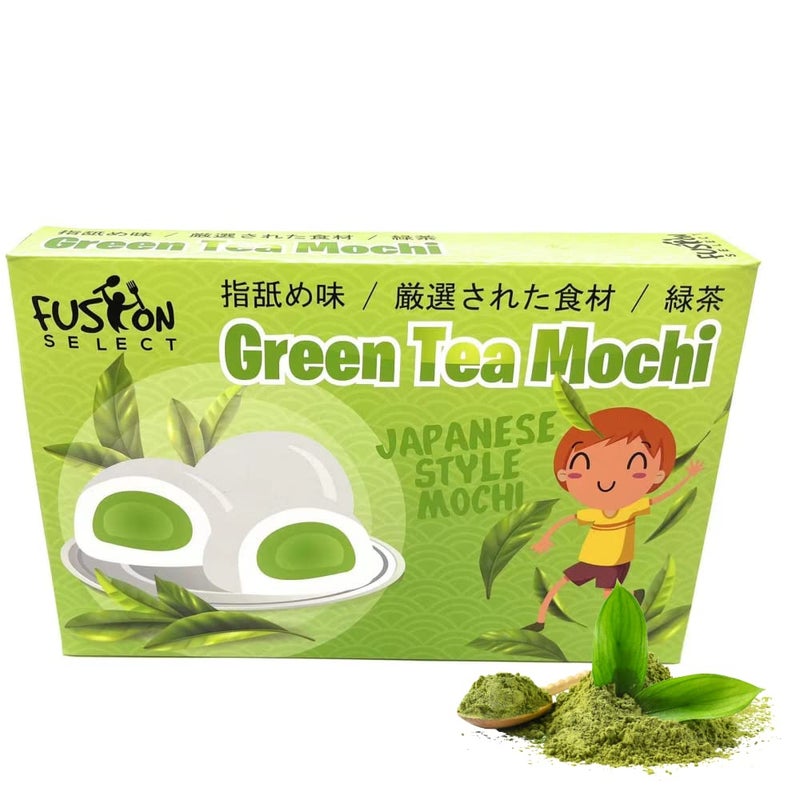 Fusion Select Mochi Daifuku Snacks - Traditional Japanese Rice Cakes with Filling - Flavored Asian Sweet Desserts for Family - Chewy and Soft Texture (Green Tea) - Image 1